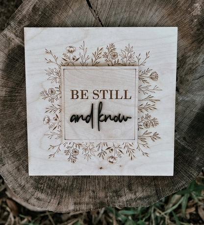 Be still, and Know Christian Sign