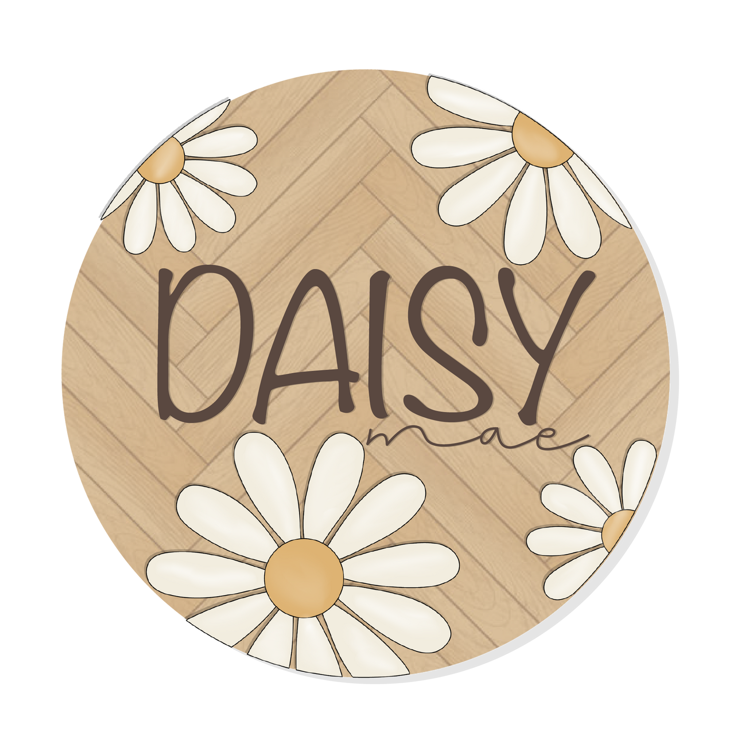 24-inch Daisy Chevron Round