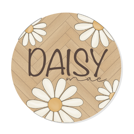 24-inch Daisy Chevron Round