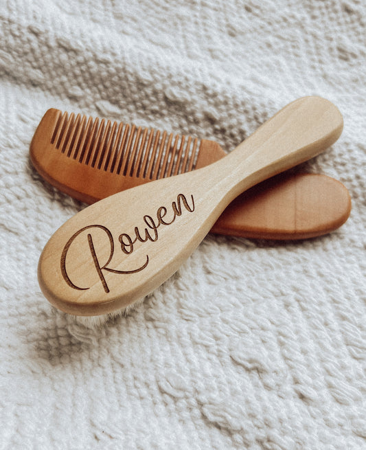 Personalized Baby Brush and Comb Set