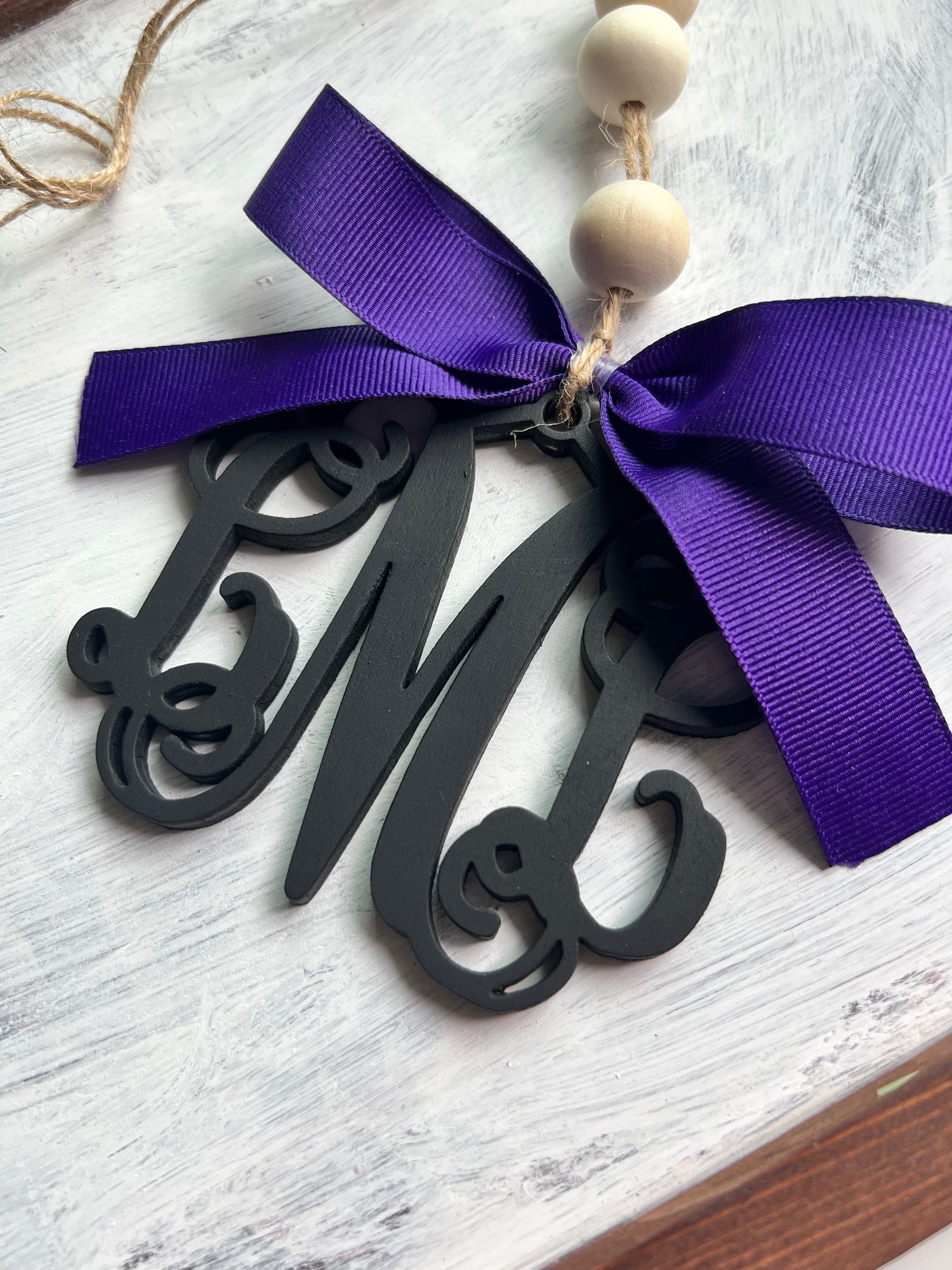 Monogram Car Charm