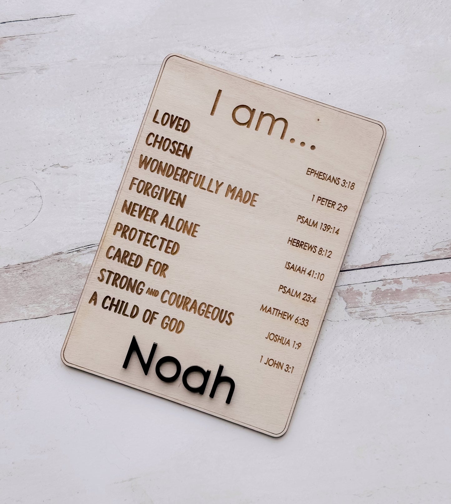 I Am... Children's Scripture Affirmation Board