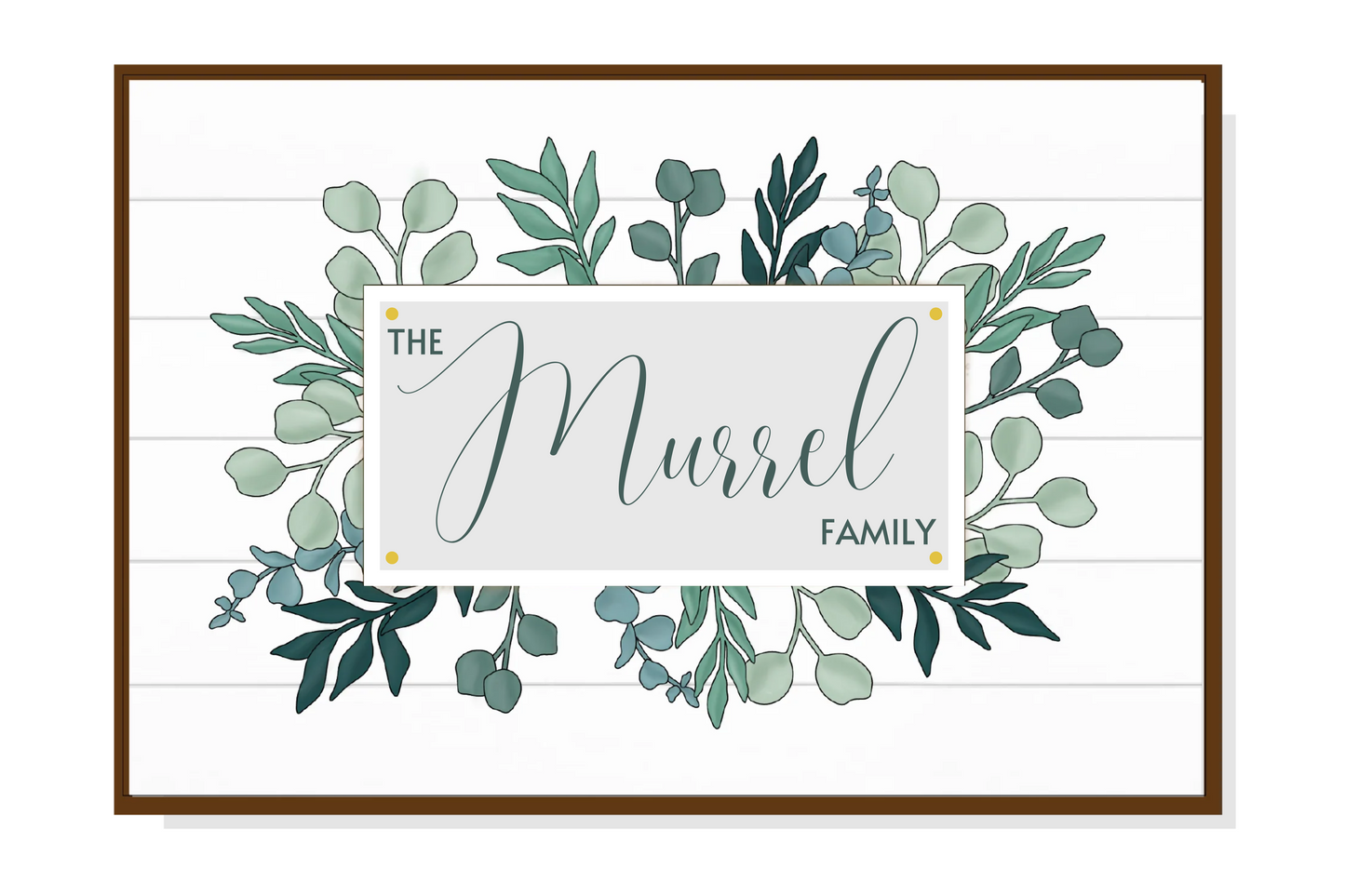 "The Verdant" Family Name Sign-36 inches