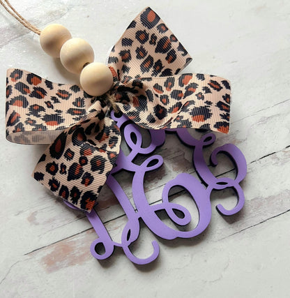 Monogram Car Charm