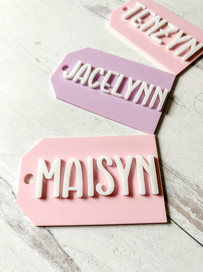 Personalized 3D Acrylic Basket Tags