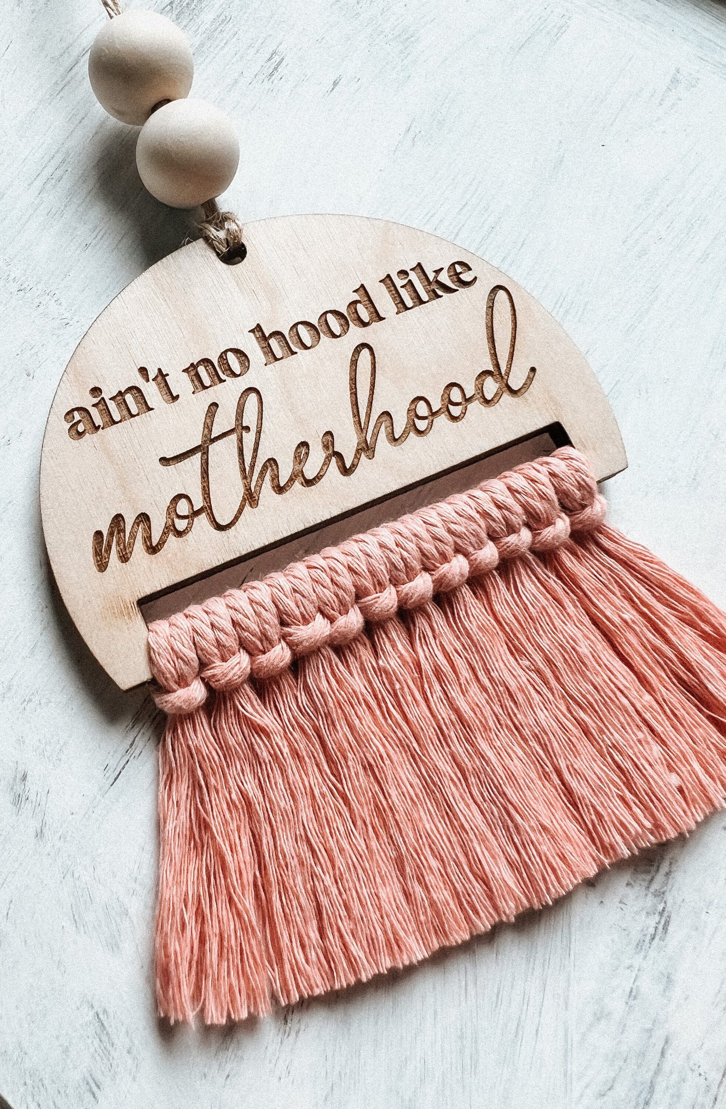 Ain’t No Hood Like Motherhood Car Charm